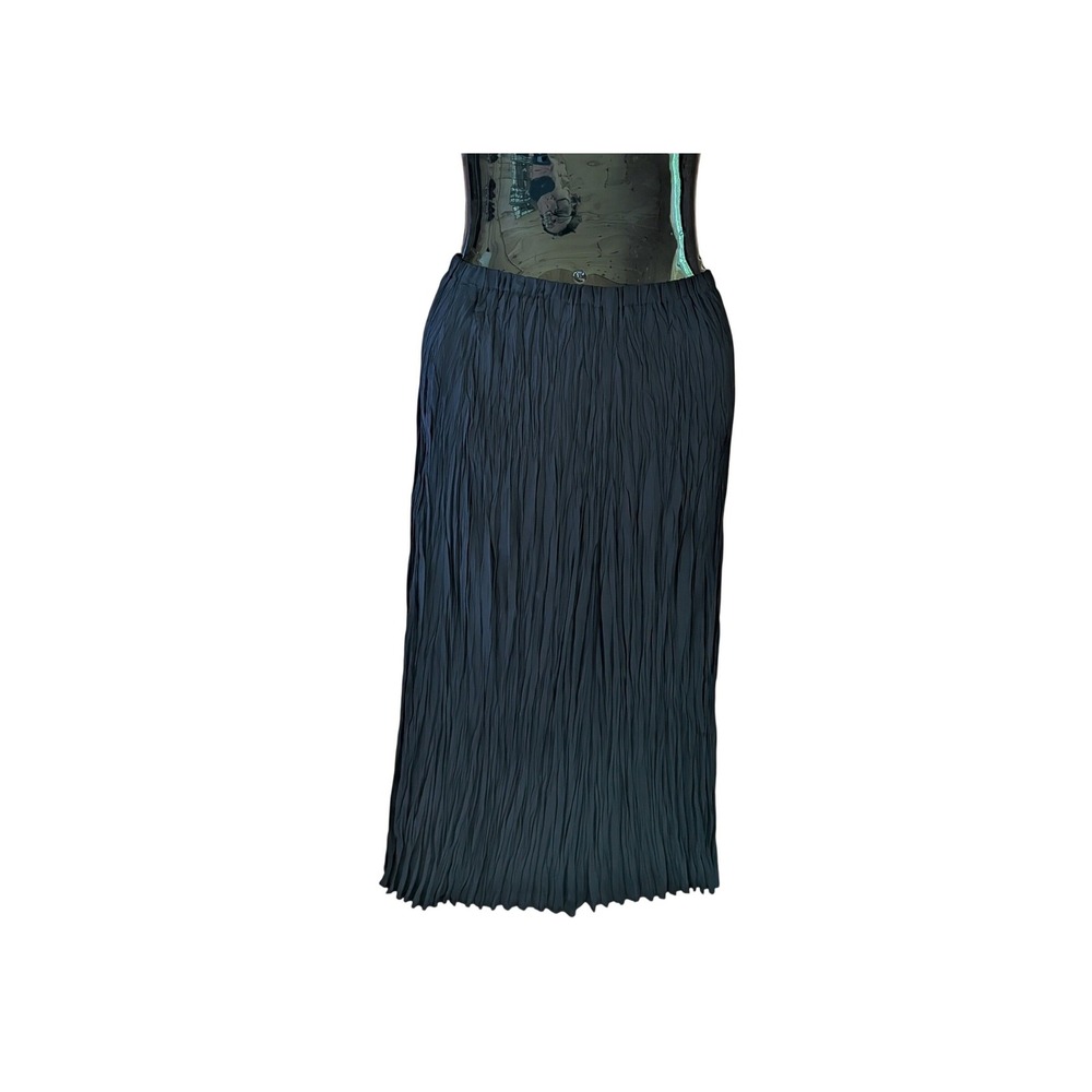 Babette Pleated Crinkle Maxi Skirt S Avant Garde Minimalist Chic